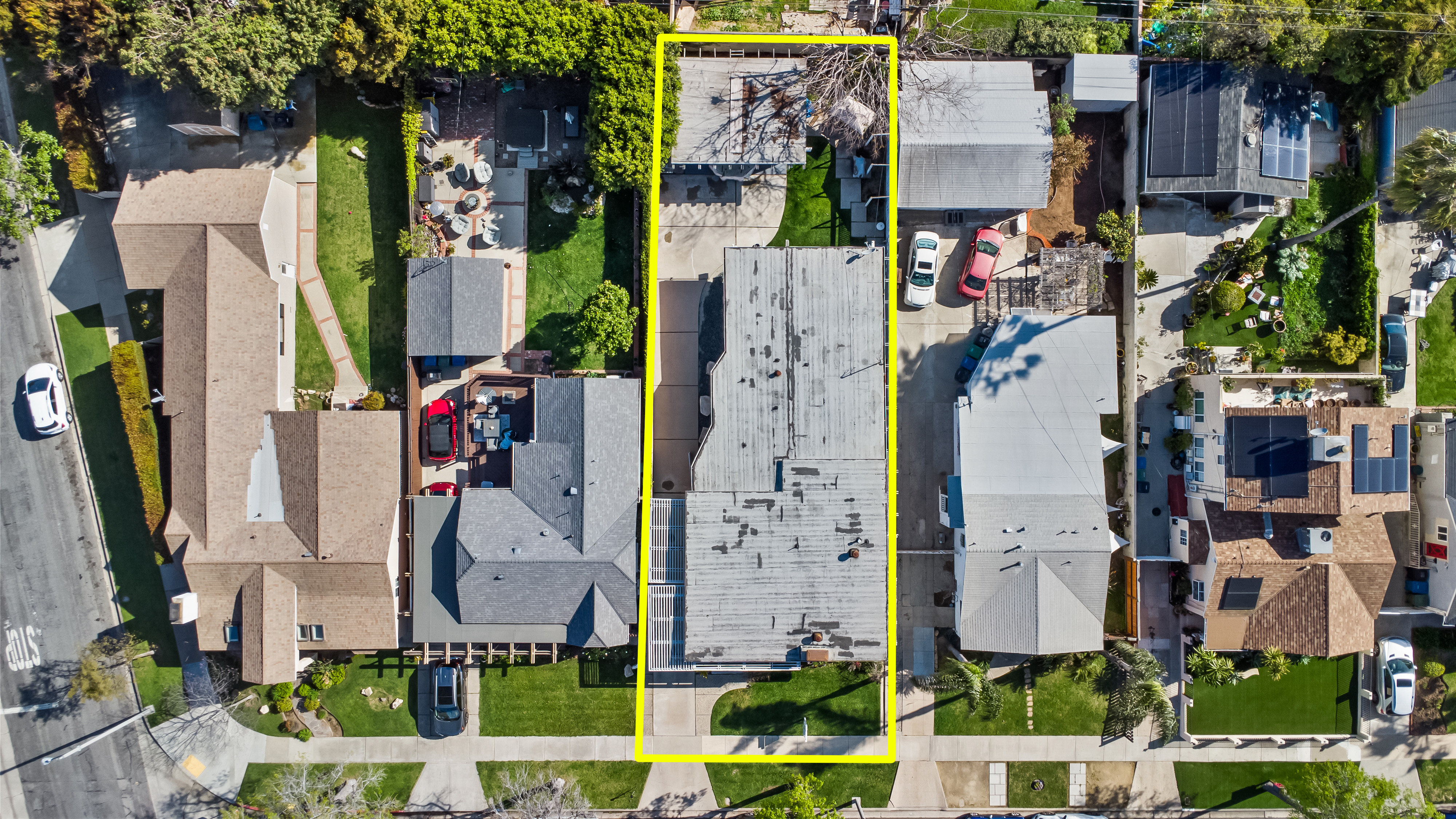 Aerial view of a property